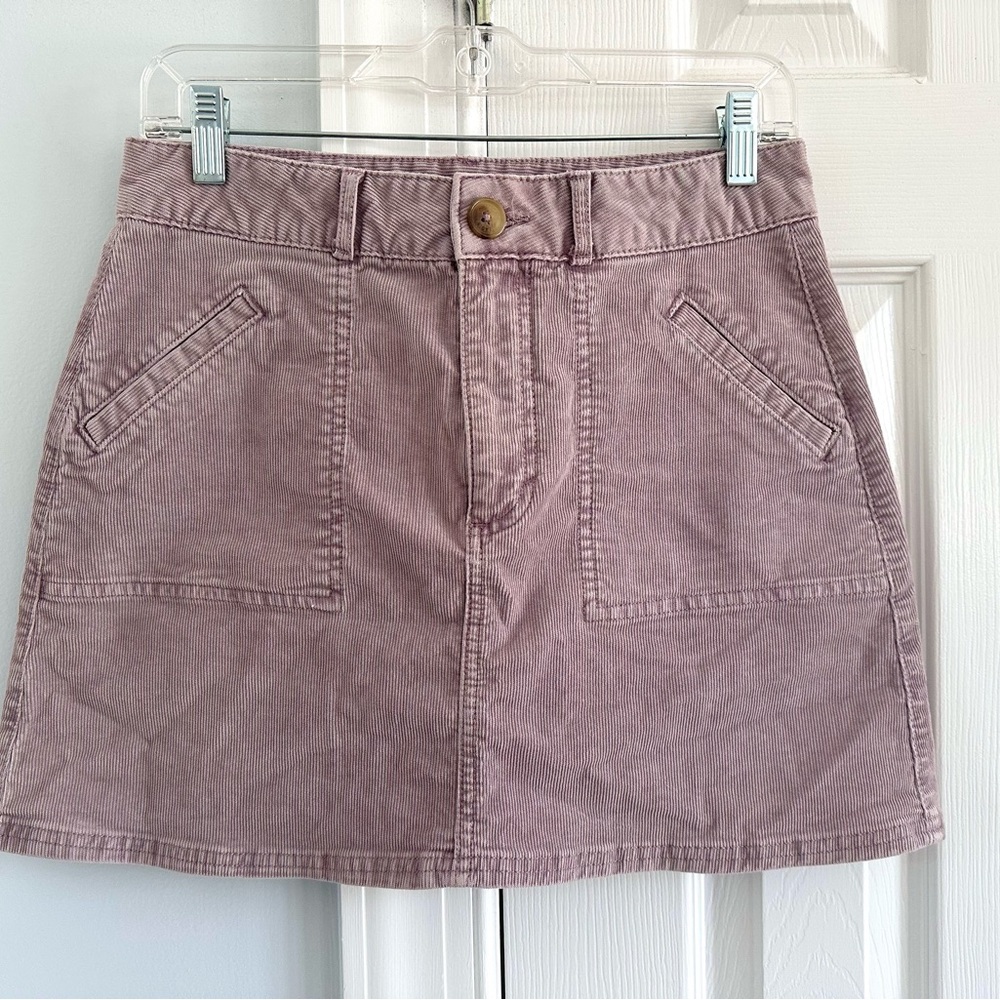 Lavender Corduroy Skirt
